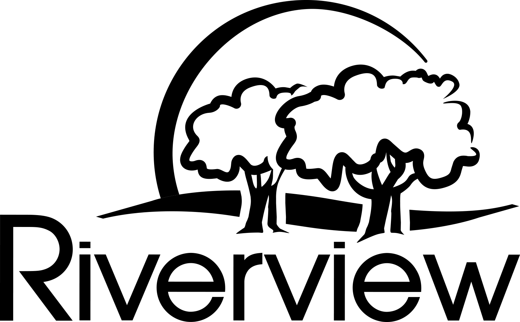 Town of Riverview Logo, showing a stand of deciduous trees above the town name.