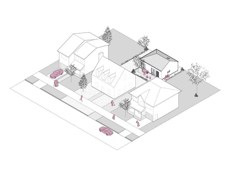 Site Plan Rendering for ADU Design 1