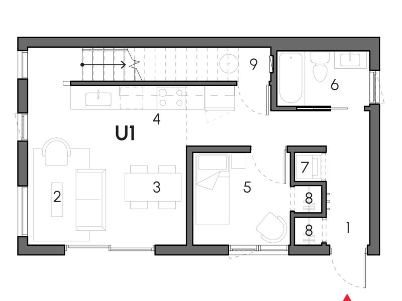 Lower Floor Plan for ADU Design 2.